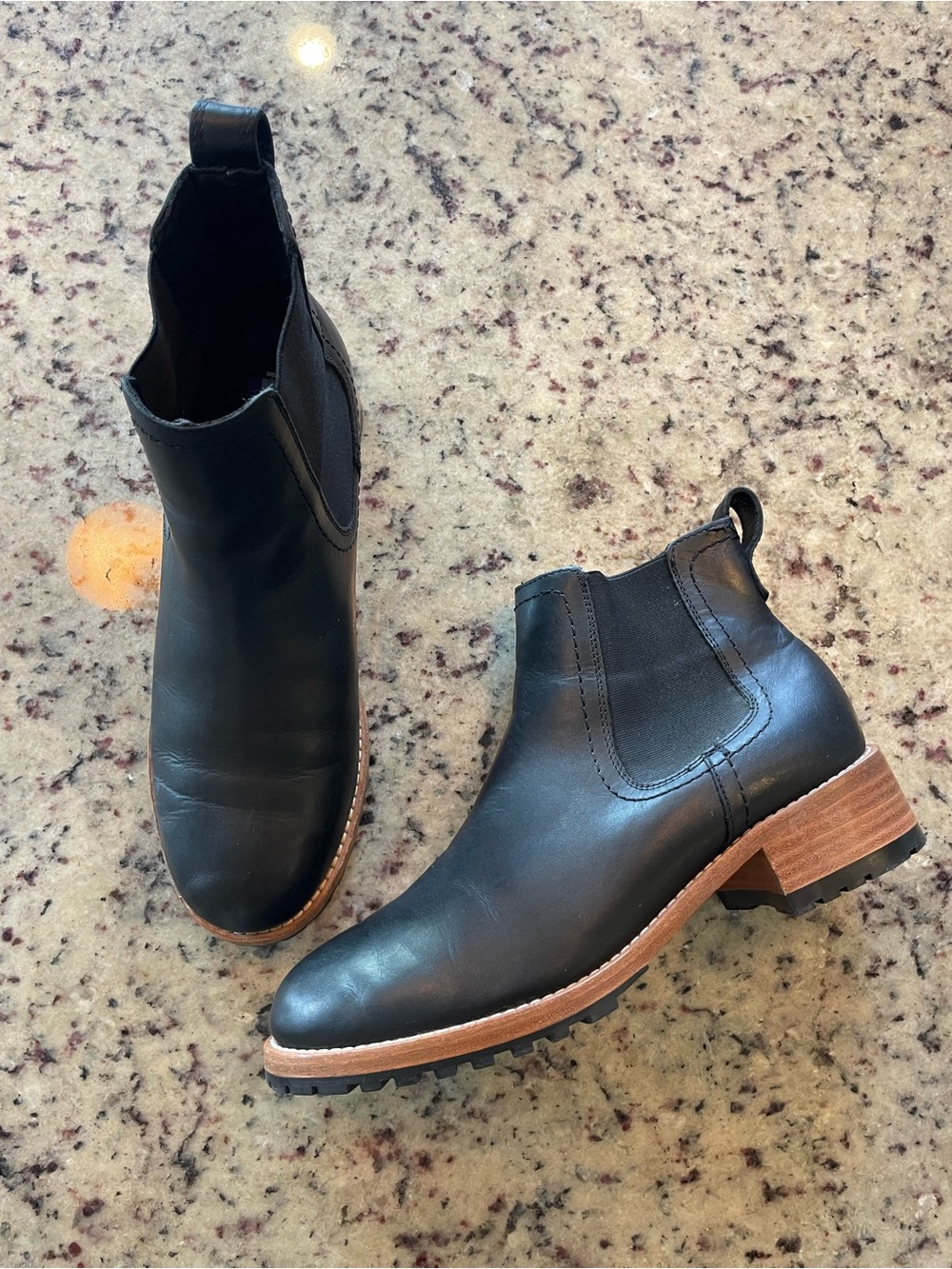 Patina Red Wing Heritage Harriet Chelsea boot in black boundary leather 9
